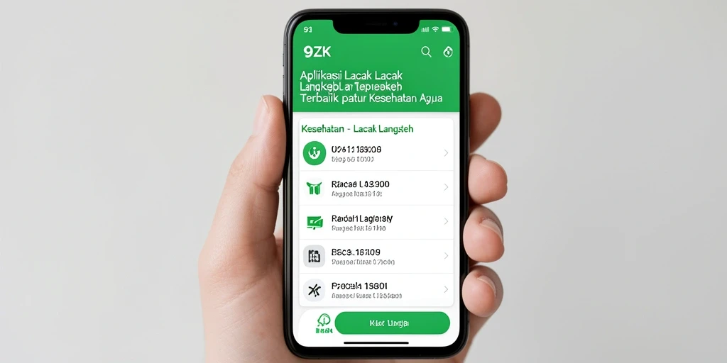 Tampilan antarmuka utama aplikasi Lacak Langkah 9ZK yang sederhana.
