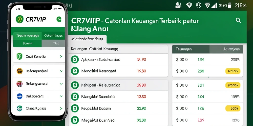 Antarmuka CR7VIP yang mudah digunakan untuk catatan keuangan.