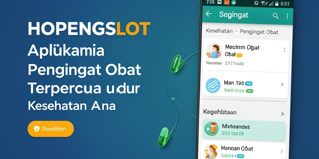 Antarmuka HOPENGSLOT menampilkan notifikasi pengingat obat yang jelas.