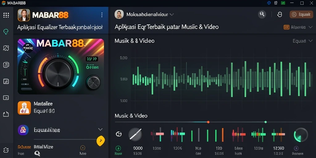 Antarmuka MABAR88 menampilkan pengaturan Equalizer yang intuitif dan profesional.
