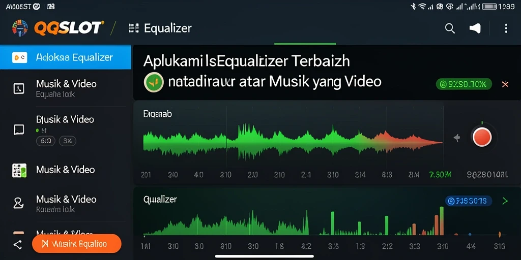 Tampilan antarmuka aplikasi QQSLOT dengan fitur Equalizer yang mudah diakses.