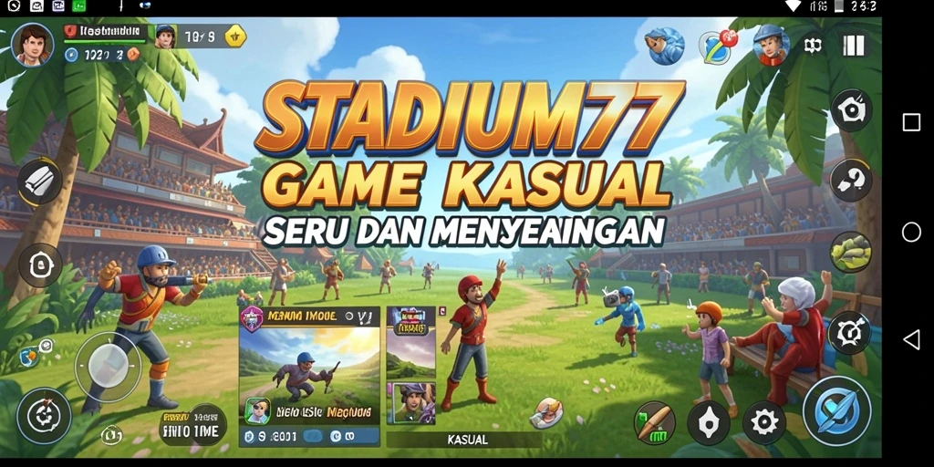 Tampilan antarmuka STADIUM77 yang menarik dan ramah pengguna.