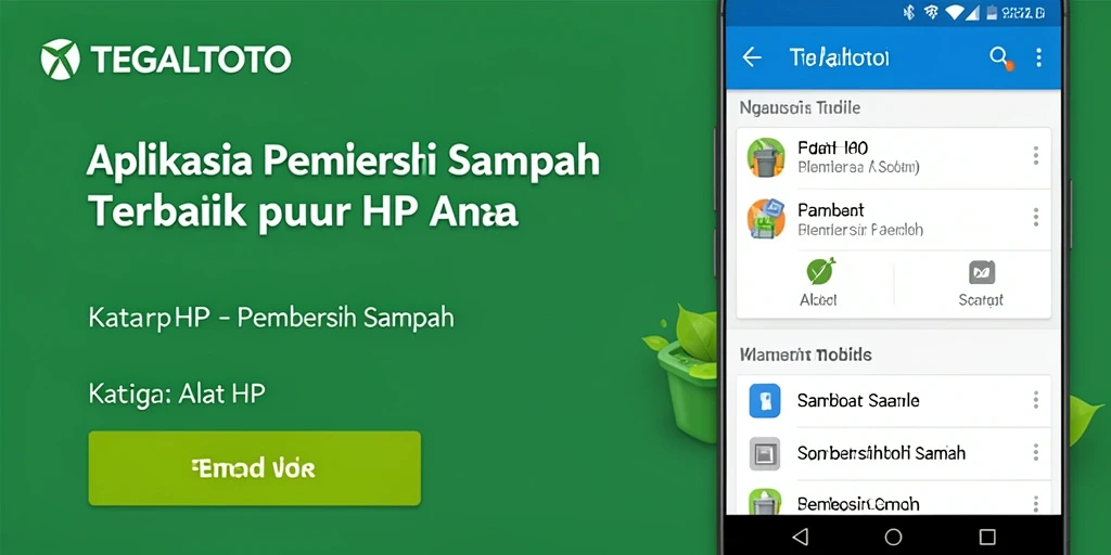 Tampilan antarmuka TEGALTOTO yang sederhana dan fungsional untuk pembersihan sampah.